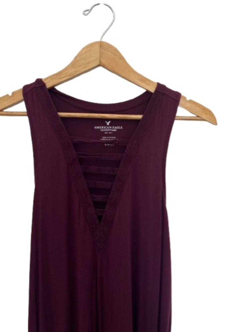 American Eagle Outfitters | Deep Burgundy V-Neck Strappy Tank